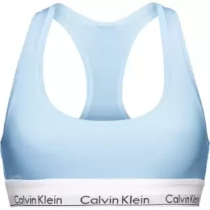 Image of Calvin Klein Cotton Logo Bralette - Blue