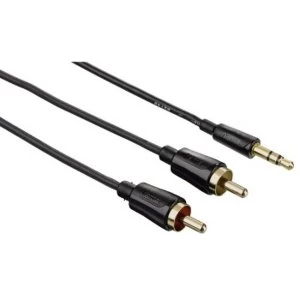 Image of Hama Flexi-Slim Audio cable 3.5mm stereo jack plug - 2 RCA plugs, 1.5 m
