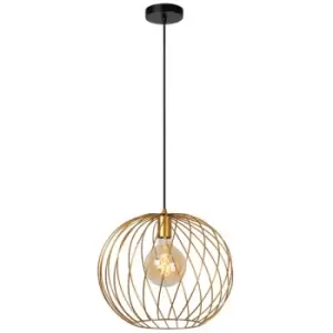 Image of Lucide DANZA - Pendant Light - Ø40cm - 1xE27 - Matt Gold, Brass