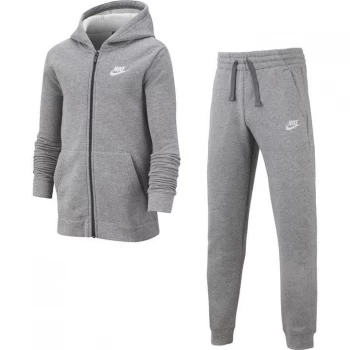 Image of Boys, Nike Sportswear Kids Core Tracksuit Jogger Set - Dark Grey, Size XL, 13-15 Years