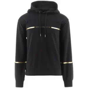 Image of Armani Exchange Black Gold Logo Crew Neck Sweatshirt