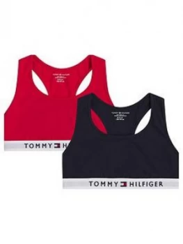 Image of Tommy Hilfiger Girls 2 Pack Bralette - Red Navy