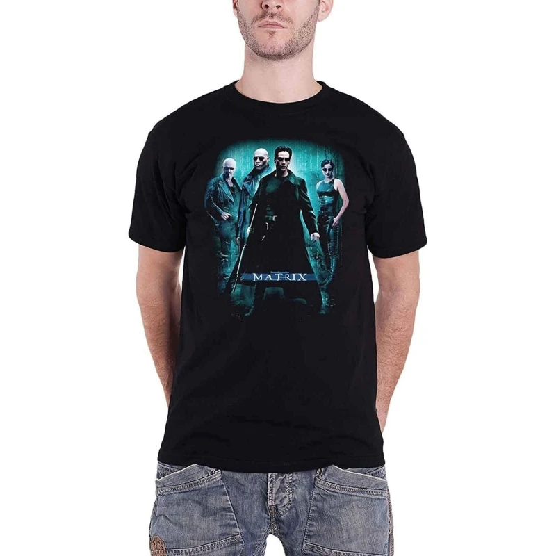 Image of The Matrix The Matrix Men Poster T-Shirt in Black Size: Small Black S Male 5059958519381