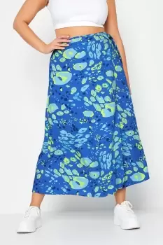 Image of Printed Wrap Maxi Skirt