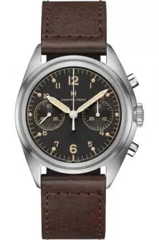 Image of Gents Hamilton Pilot Pioneer Mechanical Chronograph Watch H76409530