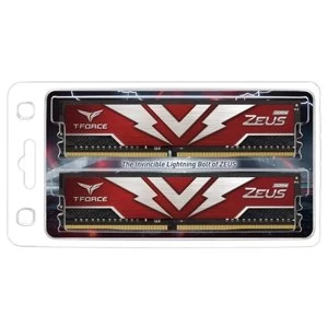 Image of Team T-Force Zeus 16GB Red Heatsink (2 x 8GB) DDR4 3200MHz DIMM System Memory