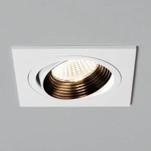 Image of LED Tiltable Square Recessed Spotlight Matt White, Fire Rated