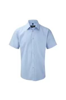 Image of Short Sleeve Herringbone Work Shirt