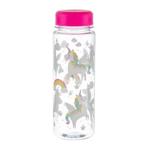 Image of Sass & Belle Rainbow Unicorn Clear Water Bottle