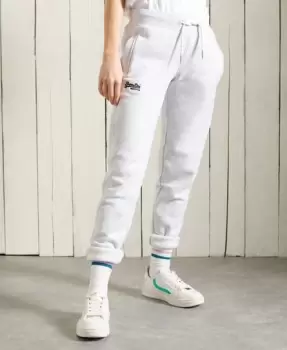 Image of Superdry Womens Orange Label Joggers Light Grey / Ice Marl - Size: 10