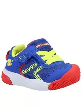 Image of Skechers Toddler Mighty Toes Lil Tread Trainer, Blue, Size 10 Younger