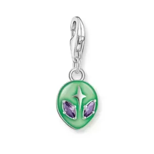 Image of THOMAS SABO Silver Green Alien Charm