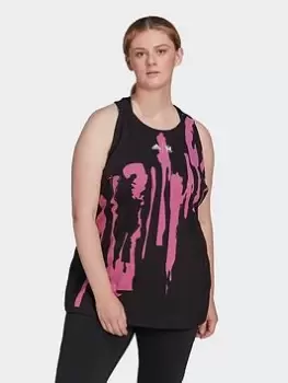 Image of adidas X Thebe Magugu Tennis New York Y-tank Top (plus Size), Black, Size 2X, Women