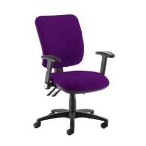 Image of Dams MTO Senza High Back Operator Chair with Folding Arms - Blizzard Grey