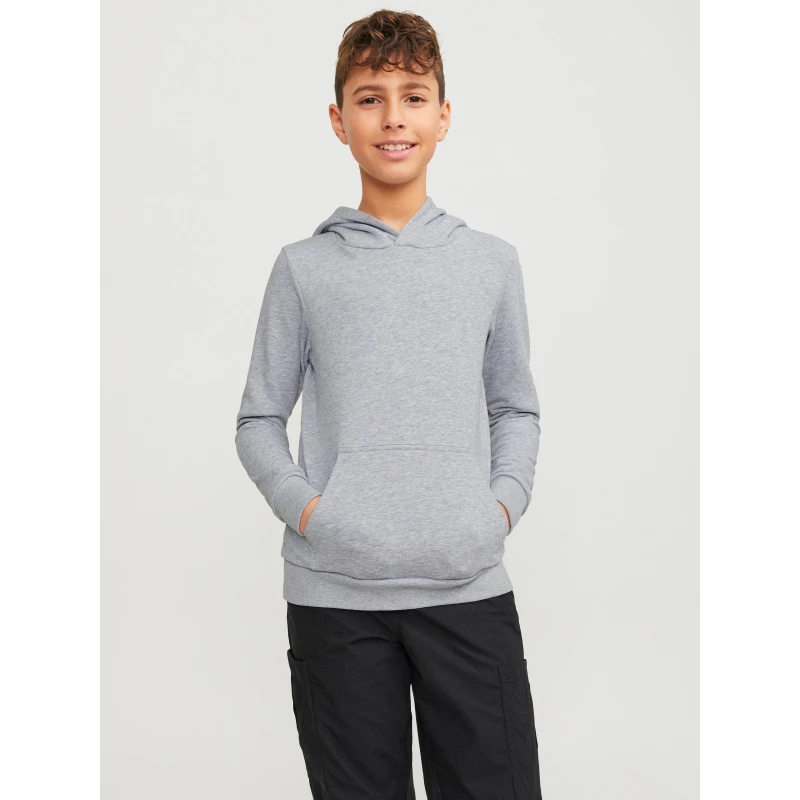 Image of Jack and Jones Bradley Hoodie Juniors - Grey Grey 9 - 10 Years