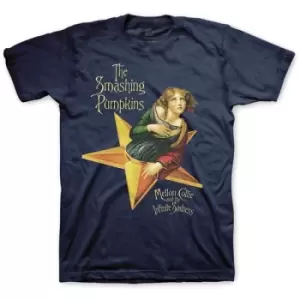 Image of The Smashing Pumpkins - Mellon Collie Unisex Medium T-Shirt - Blue