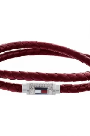 Image of Tommy Hilfiger Iconic Braided Leather Double Bracelet 2790010