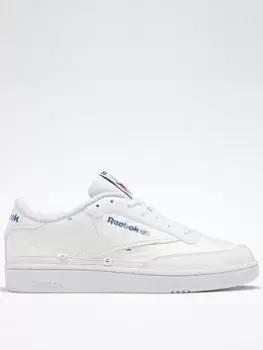 Image of Reebok Club C 85 X U Shoes, White/Blue, Size 11, Men
