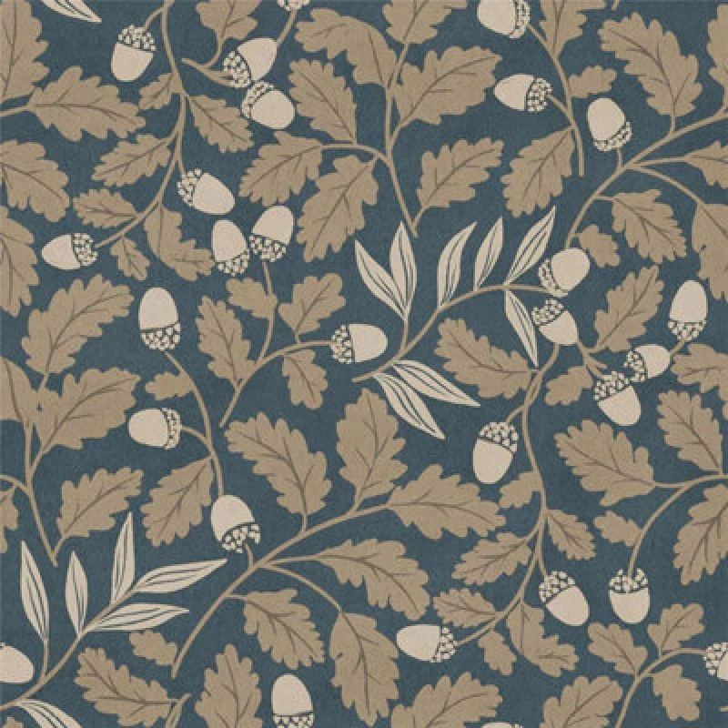 Image of Acorn Trail Wallpaper Navy Blue Arthouse 100360Ah