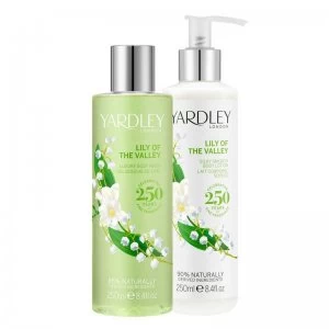 Image of Yardley Lily of the Valley Body Wash + Body Lotion Set