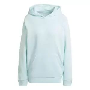 Image of adidas ALL SZN Fleece Boyfriend Hoodie Womens - Blue