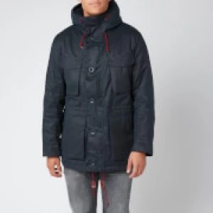 Image of Barbour Mens Ordel Wax Jacket - Navy - S