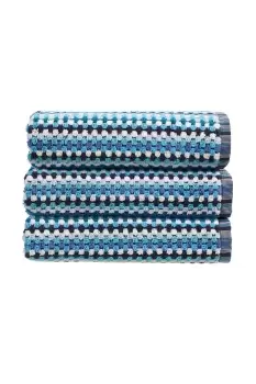 Image of 'Carnaby Stripe' 100% Cotton Yarn Jacquard Towels
