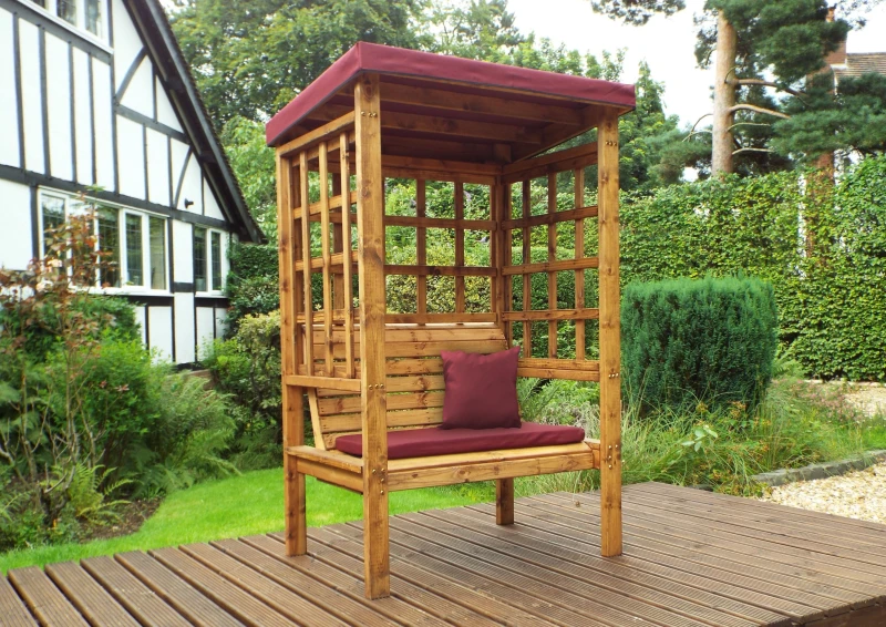 Image of Charles Taylor Trading Bramham Two Seater Arbour Burgundy in Brown Brown Unisex
