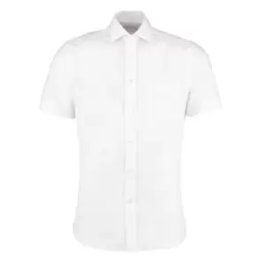 Image of Kustom Kit Mens Premium Non Iron Short Sleeve Shirt (17.5inch) (White)