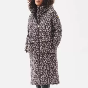 Image of Barbour International Boulevard Animal-Print Quilted Shell Coat - UK 8