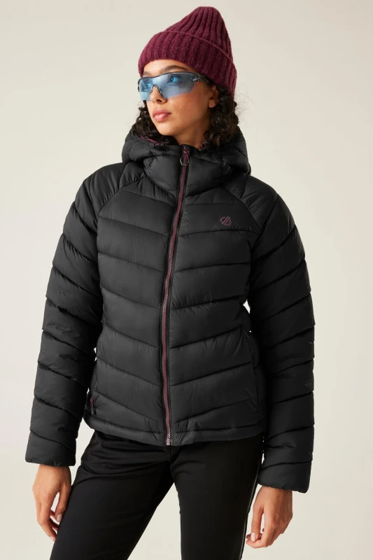 Image of Dare 2b Womens Torrek Mountain Baffled Jacket in Jet Black Size: 16 Jet Black Female 16