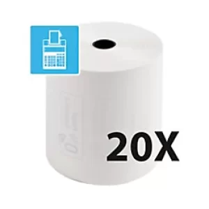 Image of Exacompta Receipt Rolls 43828E White 80 x 80 x 12mm Pack of 20