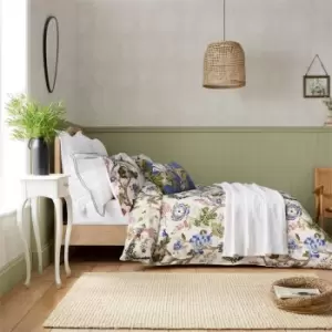 Image of Sanderson Fusang Tree Cotton Sateen Duvet Cover - Blue