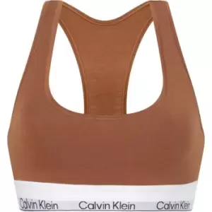 Image of Calvin Klein Modern Cotton Logo Bralette - Brown