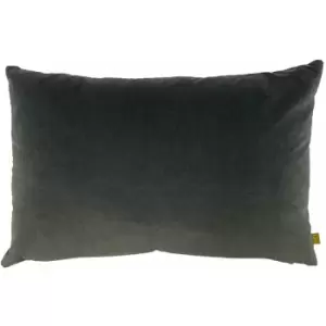 Image of Furn - Contra Geometric Texture Velvet Cushion Cover, Steel, 40 x 60 Cm
