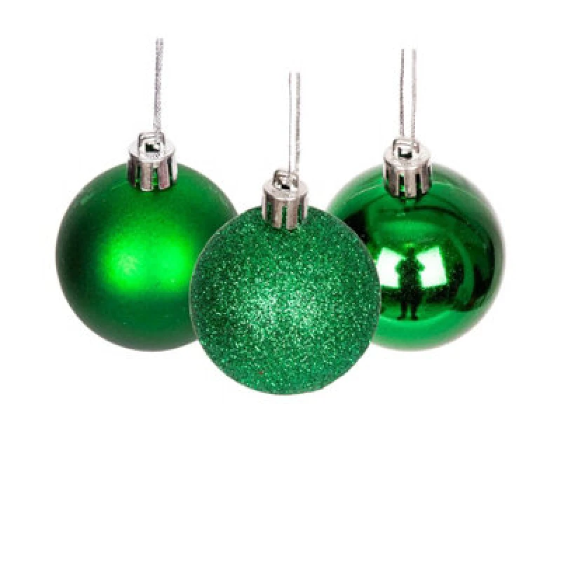 Image of Shatchi 50mm/9Pcs Christmas Baubles Shatterproof Dark Green, Christmas Tree Decorations