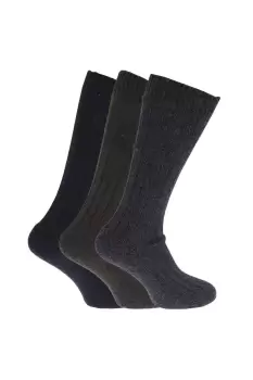Image of Wool Blend Long Length Socks With Padded Sole (Pack Of 3)