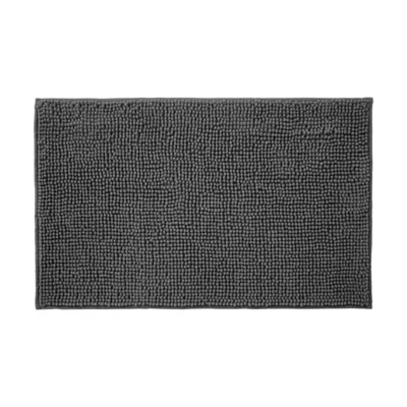 Image of Allure Bath Fashions Chenille Bobble Bath Mat Non Slip 50 X 80Cm - Charcoal Grey