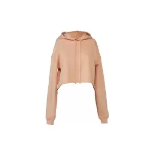 Image of Bella + Canvas Ladies Cropped Hoodie (S) (Peach)
