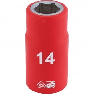 Image of Draper 1/2" Drive VDE Fully Insulated Hexagon Socket Metric 1/2" 14mm