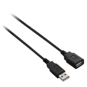 Image of V7 Black USB Cable USB 2.0 A Female to USB 2.0 A Male 3m 10ft