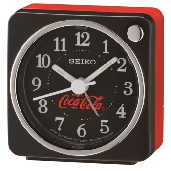 Image of Seiko Clocks Black & Red Coca Cola Beep Alarm Clock QHE905K