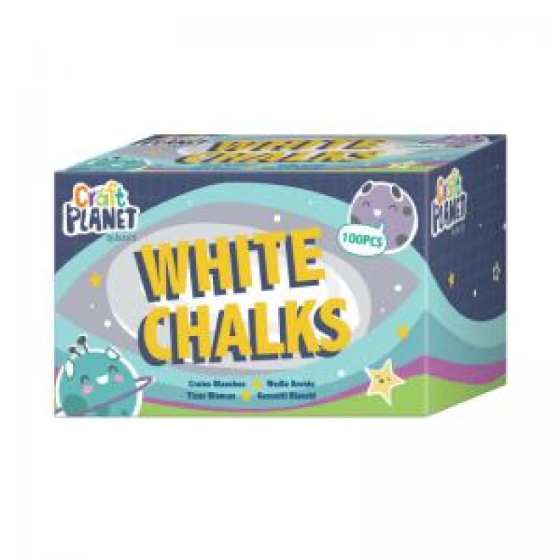 Image of Craft Planet Study Time Chalk White (100 Pack) EDU211