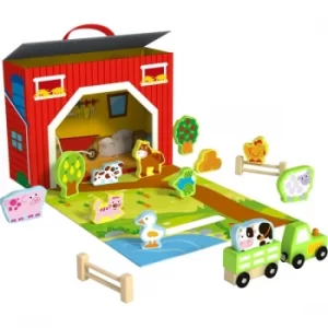 Image of Wooden Farm Play Box
