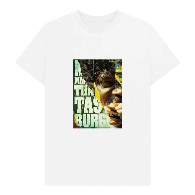 Image of Pulp Fiction Mens Kahuna Burger T-Shirt in White Size: Small White Male S