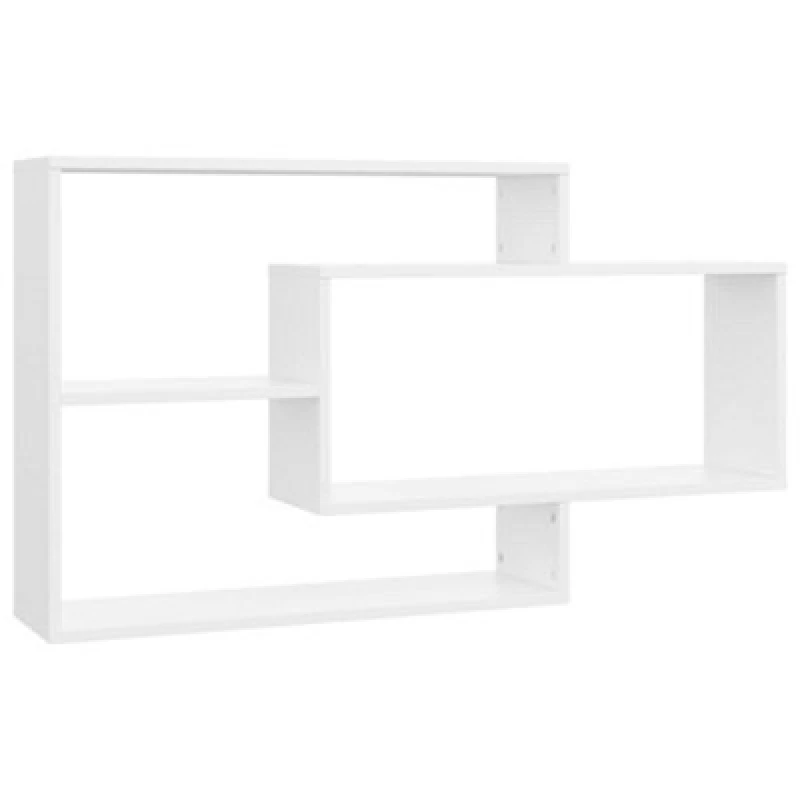 Image of vidaXL Wall Shelf White Engineered Wood Floating Cabinet Display Bookshelf
