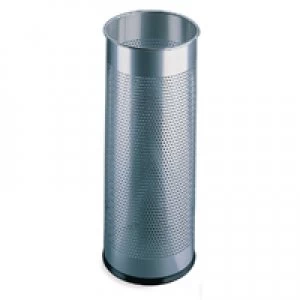 Image of Slingsby UmbrellaWaste Bin Perforated Silver 310253