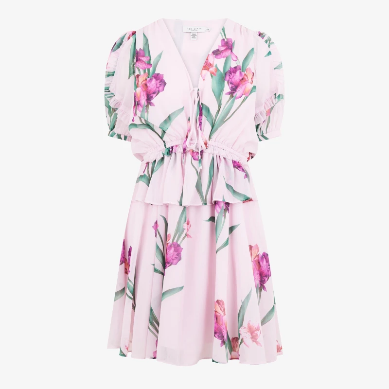 Image of Ted Baker Merieli Floral Mini Dress Lt-Pnk female 6 (2X)
