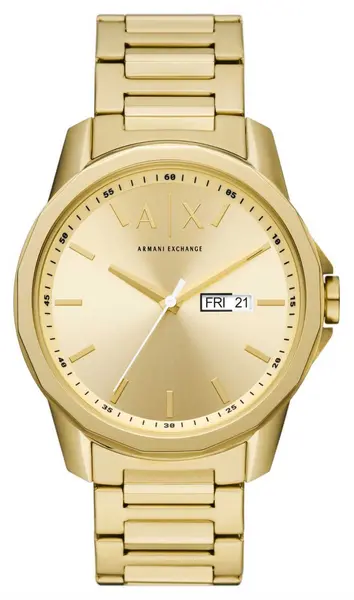 Image of Armani Exchange AX1734 Mens Gold Dial Gold Stainless Watch