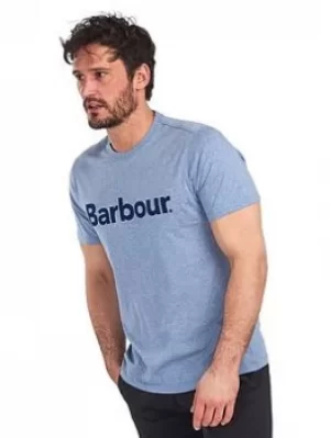 Image of Barbour Ardfern Logo T-Shirt, Chambray, Size S, Men